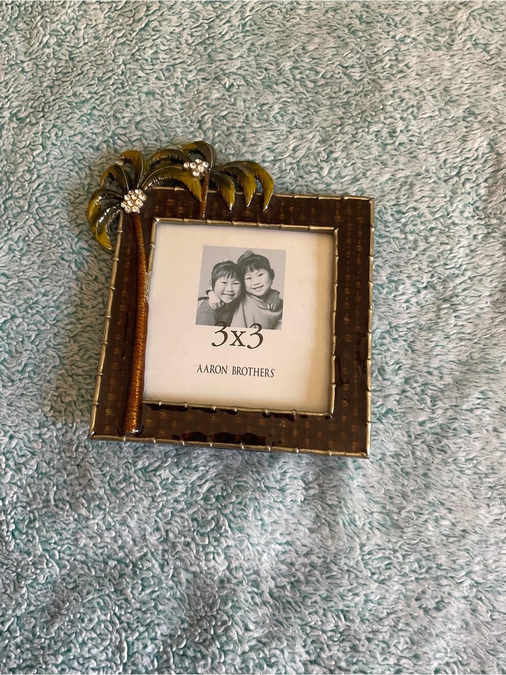 Aaron Brothers Bronze Palm Tree 3x3 Photo Frame